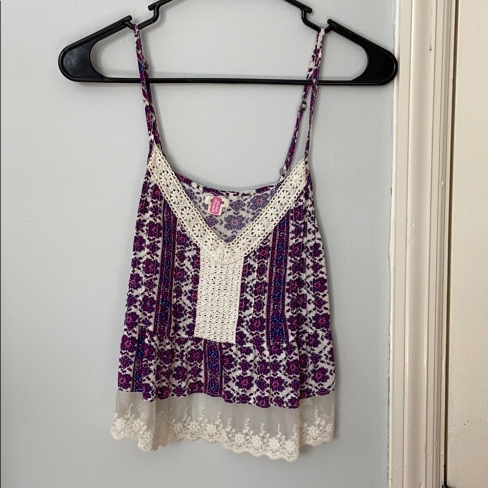 Garage floral tank top